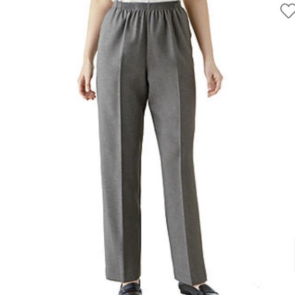 Alfred Dunner Pull-On Pants Gray NWT 18P